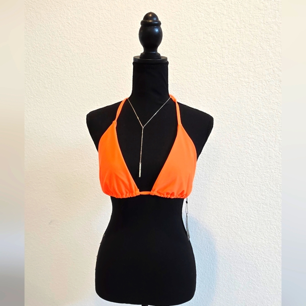 PrettyLittleThing Bright Orange Bikini Top